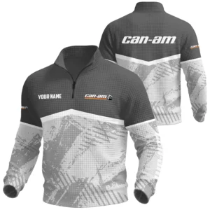 Can-Am Exclusive Logo Waffle Quarter-zip Sweatshirt OUFAWQS3D081901CMZ - Can-Am Sweatshirt