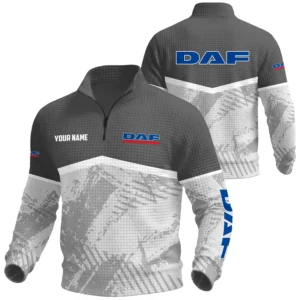 DAF Trucks Exclusive Logo Waffle Quarter-zip Sweatshirt OUFAWQS3D081901DAZ - DAF Trucks Sweatshirt