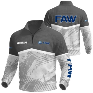 FAW Exclusive Logo Waffle Quarter-zip Sweatshirt OUFAWQS3D081901FAZ - FAW Sweatshirt