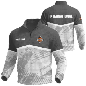 International Trucks Exclusive Logo Waffle Quarter-zip Sweatshirt OUFAWQS3D081901INZ - International Trucks Sweatshirt