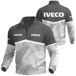 Iveco Exclusive Logo Waffle Quarter-zip Sweatshirt OUFAWQS3D081901IVZ - Iveco Sweatshirt