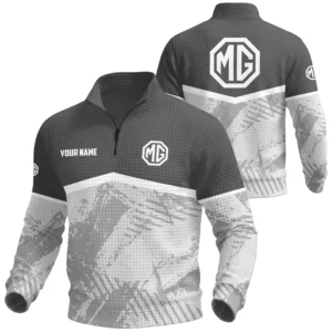 MG Cars Exclusive Logo Waffle Quarter-zip Sweatshirt OUFAWQS3D081901MGZ - MG Cars Sweatshirt