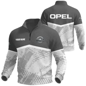 Opel Exclusive Logo Waffle Quarter-zip Sweatshirt OUFAWQS3D081901OPEZ - Opel Sweatshirt