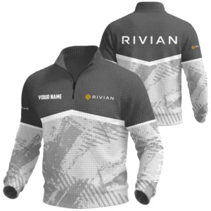 Rivian Exclusive Logo Waffle Quarter-zip Sweatshirt OUFAWQS3D081901RVZ - Rivian Sweatshirt