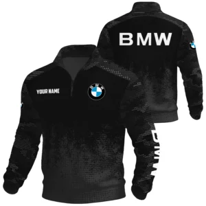 BMW Exclusive Logo Waffle Quarter-zip Sweatshirt OUFAWQS3D081903BMWZ - BMW Sweatshirt
