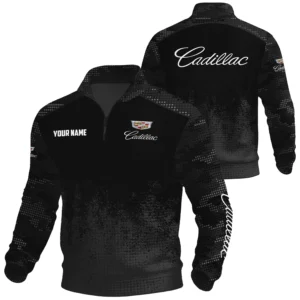 Cadillac Exclusive Logo Waffle Quarter-zip Sweatshirt OUFAWQS3D081903CDZ - Cadillac Sweatshirt