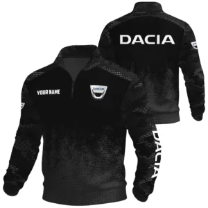 Dacia Exclusive Logo Waffle Quarter-zip Sweatshirt OUFAWQS3D081903DACZ - Dacia Sweatshirt