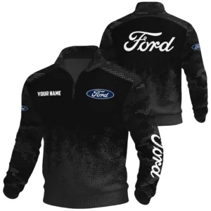 Ford Exclusive Logo Waffle Quarter-zip Sweatshirt OUFAWQS3D081903F1Z - Ford Sweatshirt