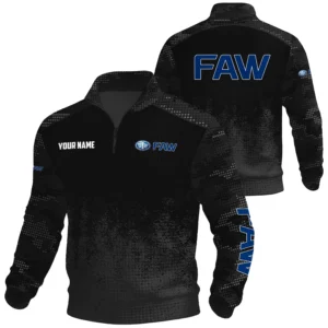 FAW Exclusive Logo Waffle Quarter-zip Sweatshirt OUFAWQS3D081903FAZ - FAW Sweatshirt