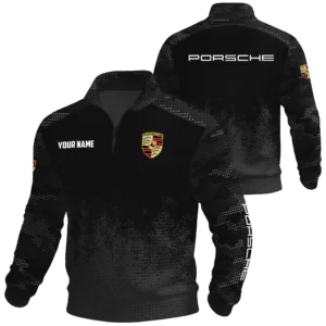 Porsche Exclusive Logo Waffle Quarter-zip Sweatshirt OUFAWQS3D081903POSZ - Porsche Sweatshirt
