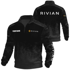 Rivian Exclusive Logo Waffle Quarter-zip Sweatshirt OUFAWQS3D081903RVZ - Rivian Sweatshirt