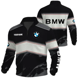 BMW Exclusive Logo Waffle Quarter-zip Sweatshirt OUFAWQS3D081904BMWZ - BMW Sweatshirt