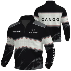 Canoo Exclusive Logo Waffle Quarter-zip Sweatshirt OUFAWQS3D081904CNZ - Canoo Sweatshirt