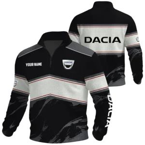 Dacia Exclusive Logo Waffle Quarter-zip Sweatshirt OUFAWQS3D081904DACZ - Dacia Sweatshirt