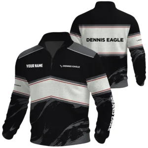 Dennis Eagle Exclusive Logo Waffle Quarter-zip Sweatshirt OUFAWQS3D081904DGZ - Dennis Eagle Sweatshirt