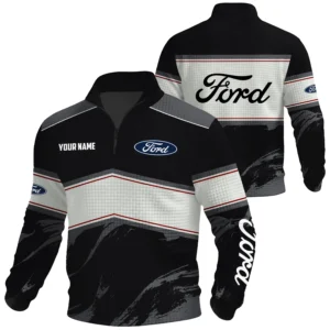 Ford Exclusive Logo Waffle Quarter-zip Sweatshirt OUFAWQS3D081904F1Z - Ford Sweatshirt