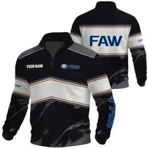 FAW Exclusive Logo Waffle Quarter-zip Sweatshirt OUFAWQS3D081904FAZ - FAW Sweatshirt