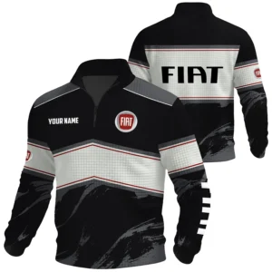 Fiat Exclusive Logo Waffle Quarter-zip Sweatshirt OUFAWQS3D081904FTZ - Fiat Sweatshirt
