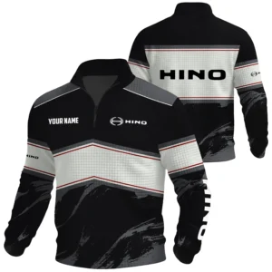 Hino Trucks Exclusive Logo Waffle Quarter-zip Sweatshirt OUFAWQS3D081904HNZ - Hino Trucks Sweatshirt