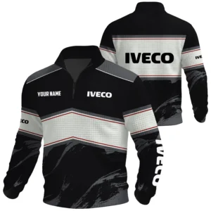 Iveco Exclusive Logo Waffle Quarter-zip Sweatshirt OUFAWQS3D081904IVZ - Iveco Sweatshirt