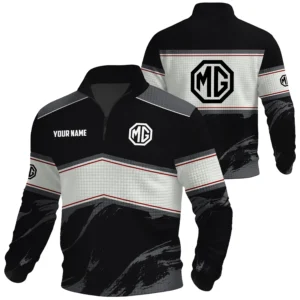 MG Cars Exclusive Logo Waffle Quarter-zip Sweatshirt OUFAWQS3D081904MGZ - MG Cars Sweatshirt