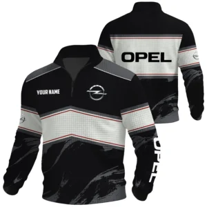 Opel Exclusive Logo Waffle Quarter-zip Sweatshirt OUFAWQS3D081904OPEZ - Opel Sweatshirt