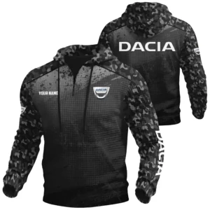 Dacia Exclusive Logo Waffle Quarter-zip Hoodie OUFAWQS3D081907DACZ - Dacia Hoodie