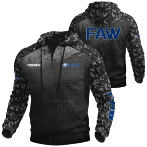 FAW Exclusive Logo Waffle Quarter-zip Hoodie OUFAWQS3D081907FAZ - FAW Hoodie