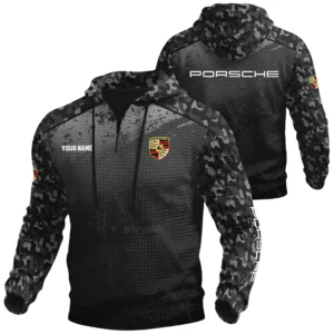 Porsche Exclusive Logo Waffle Quarter-zip Hoodie OUFAWQS3D081907POSZ - Porsche Hoodie