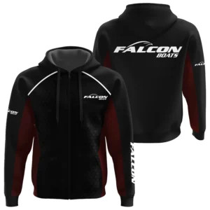 Falcon Exclusive Logo Performance Zipper Hoodie TTFSHDZ3D081912FAZ - Falcon Hoodie