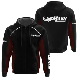 Mako Exclusive Logo Performance Zipper Hoodie TTFSHDZ3D081912MAZ - Mako Hoodie