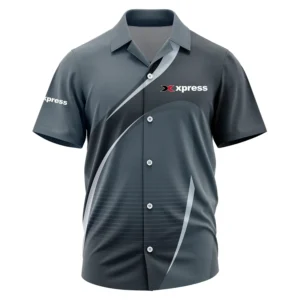 Xpress Exclusive Logo Performance Short Sleeve Camp Collar Shirt TTFSHWSCS001XBZ - Xpress Camp Collar Shirt