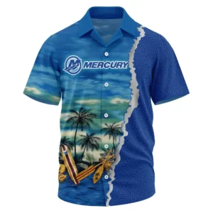 Mercury Exclusive Logo Performance Short Sleeve Camp Collar Shirt TTFSHWSCS014MZ - Mercury Shirt