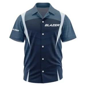 Blazer Exclusive Logo Performance Short Sleeve Camp Collar Shirt TTFSHWSCS1903003BLZ - Blazer Shirt