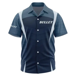 Bullet Exclusive Logo Performance Short Sleeve Camp Collar Shirt TTFSHWSCS1903003BUZ - Bullet Shirt