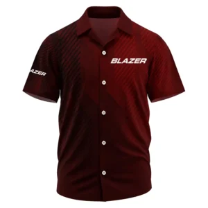 Blazer Exclusive Logo Performance Short Sleeve Camp Collar Shirt TTFSHWSCS1903006BLZ - Blazer Shirt