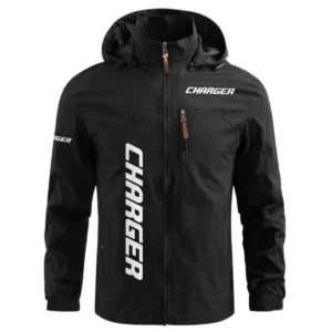 Charger Exclusive Logo Performance Waterproof Windbreaker Jacket Detachable Hood TTFSWOJN2510CGZ - Charger Jacket