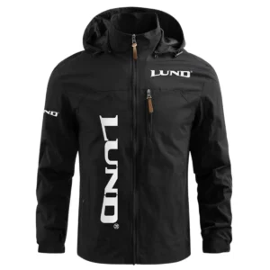 Lund Exclusive Logo Performance Waterproof Windbreaker Jacket Detachable Hood TTFSWOJN2510LBZ - Lund Jacket