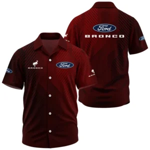Ford Bronco Exclusive Logo Performance Short Sleeve Camp Collar Shirt CARHW110606FFBZ - Ford Bronco Shirt