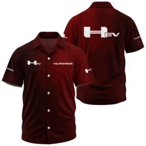 Hummer EV Exclusive Logo Performance Short Sleeve Camp Collar Shirt CARHW110606HHEZ - Hummer EV Shirt