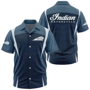 Indian Motorcycle Exclusive Logo Performance Short Sleeve Camp Collar Shirt OSMTBHWS003IMZ - Indian Motorcycle Shirt - Indian Motorcycle Shirt