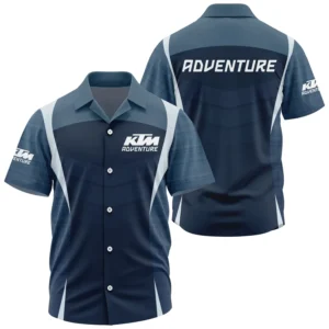 KTM Adventure Exclusive Logo Performance Short Sleeve Camp Collar Shirt OSMTBHWS003KTZ - KTM Adventure Shirt - KTM Adventure Shirt