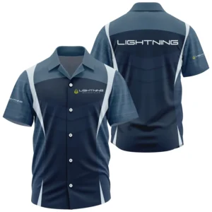Lightning Motorcycles Exclusive Logo Performance Short Sleeve Camp Collar Shirt OSMTBHWS003LMZ - Lightning Motorcycles Shirt - Lightning Motorcycles Shirt