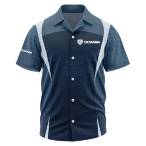 Scania Exclusive Logo Performance Short Sleeve Camp Collar Shirt OUFAHWS3D081903SCZ - Scania Shirt