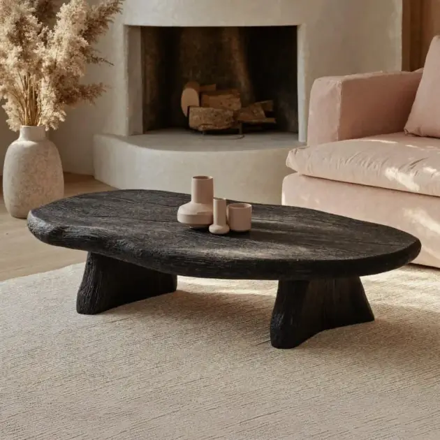 Driftwood Coffee Table Reclaimed Live Edge Solid Wood Handcrafted