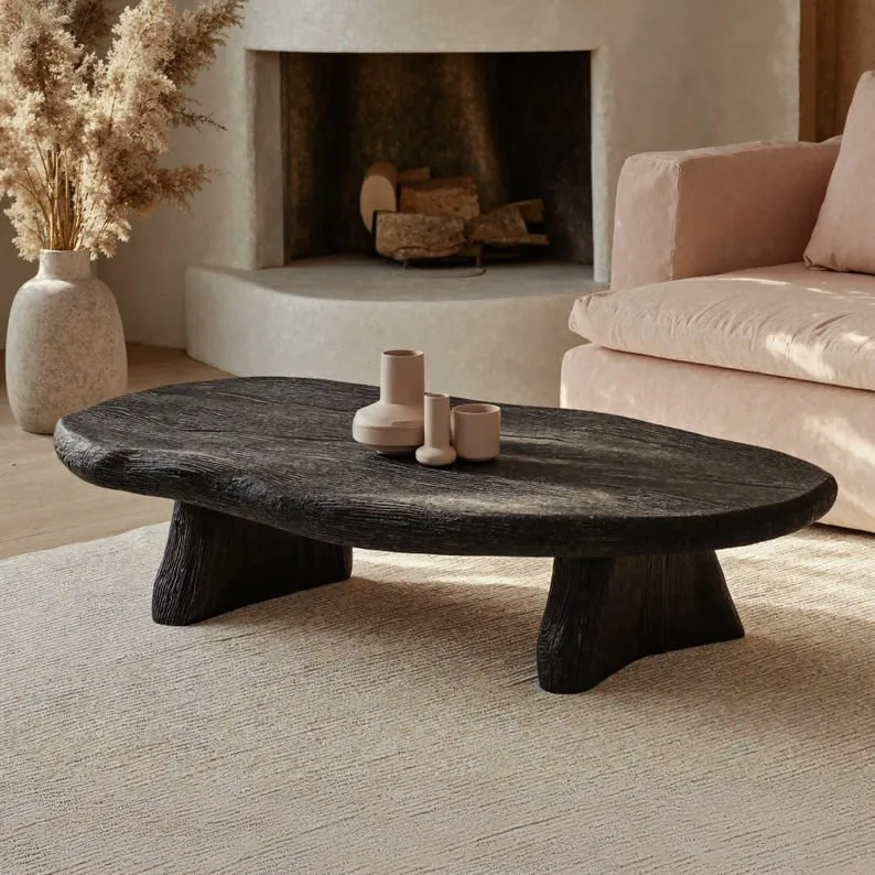 Driftwood Coffee Table Reclaimed Live Edge Solid Wood Handcrafted