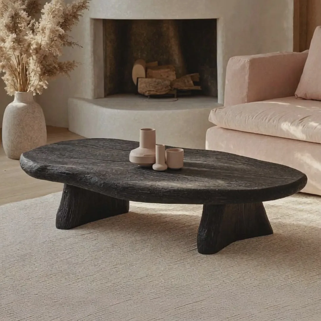 Driftwood Coffee Table Reclaimed Live Edge Solid Wood Handcrafted - Image 4