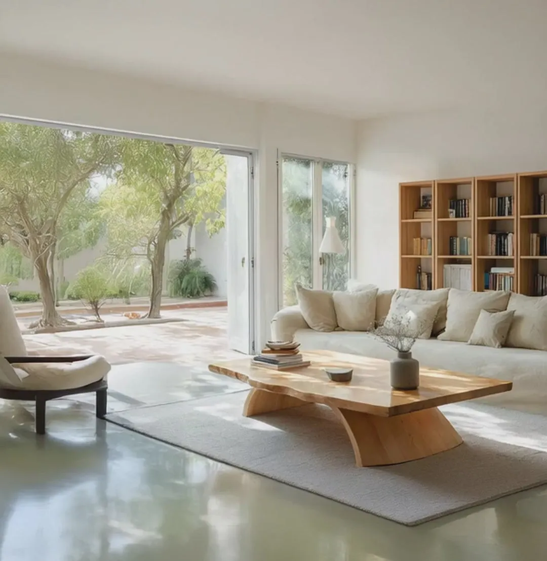 Wood Coffee Table Solid Handmade Living Room Accent - Image 2